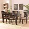 Baxton Studio Fenton Modern and Contemporary Sand Fabric and Dark Brown Finished Wood 7-Piece Dining Set 176-11378-10519-Zoro - alternate 2